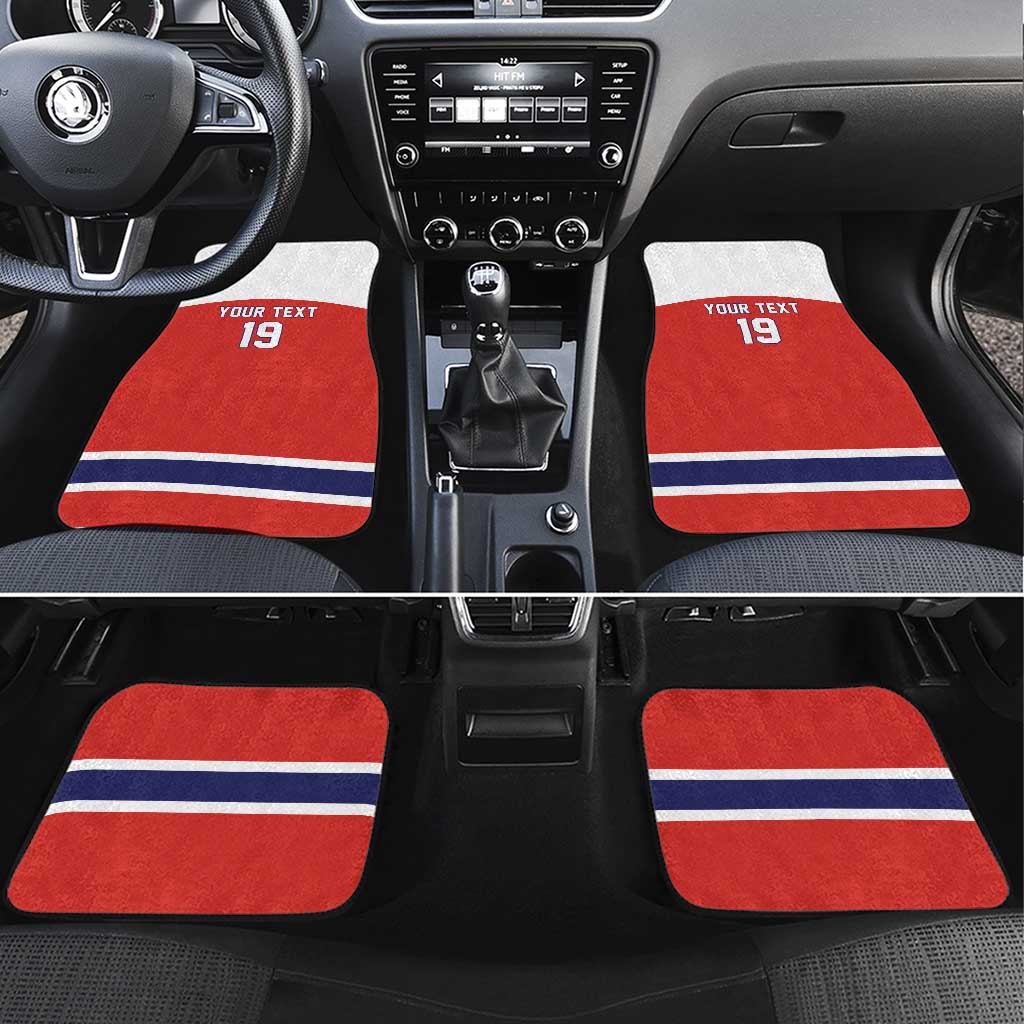 Canada Ice Hockey Custom Car Mats Maple Leaf Turkey Mascot