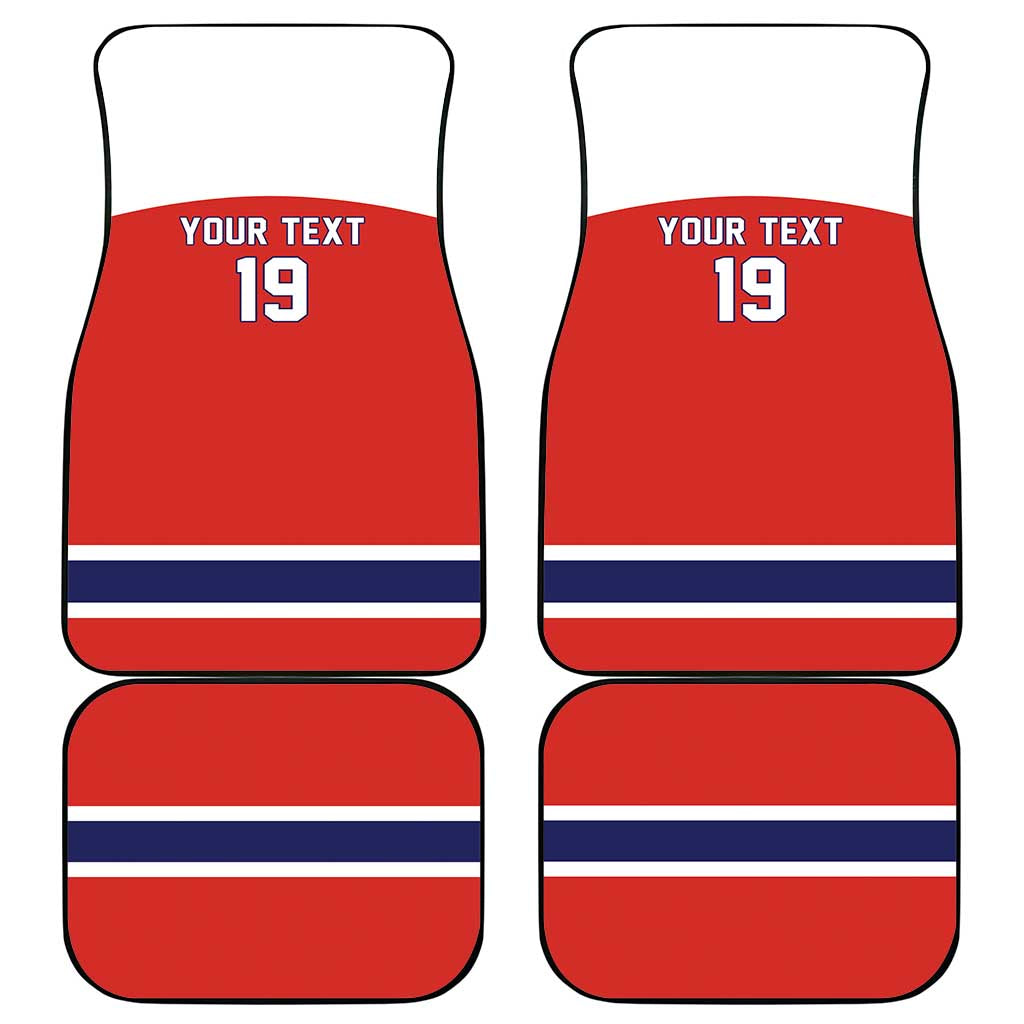 Canada Ice Hockey Custom Car Mats Maple Leaf Turkey Mascot