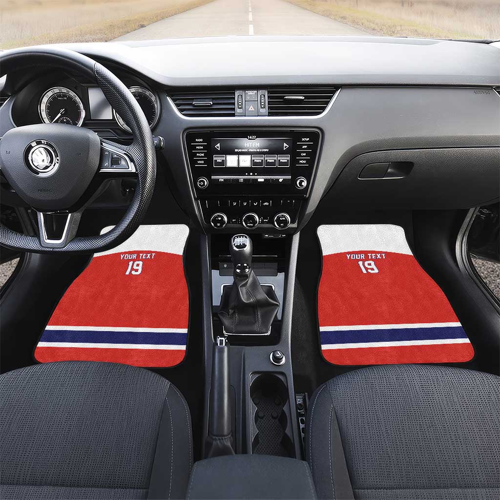 Canada Ice Hockey Custom Car Mats Maple Leaf Turkey Mascot