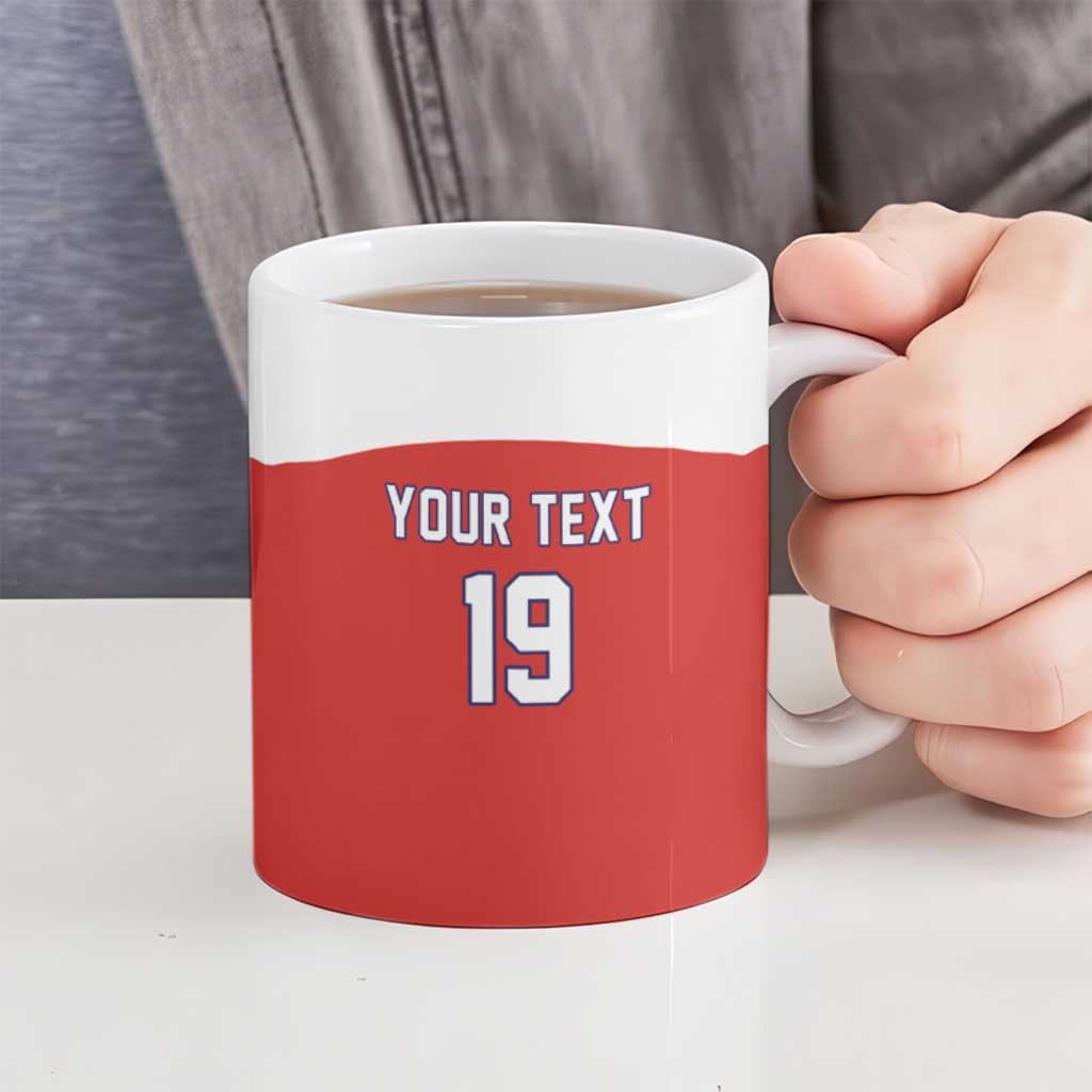 Canada Ice Hockey Custom Ceramic Mug Maple Leaf Turkey Mascot