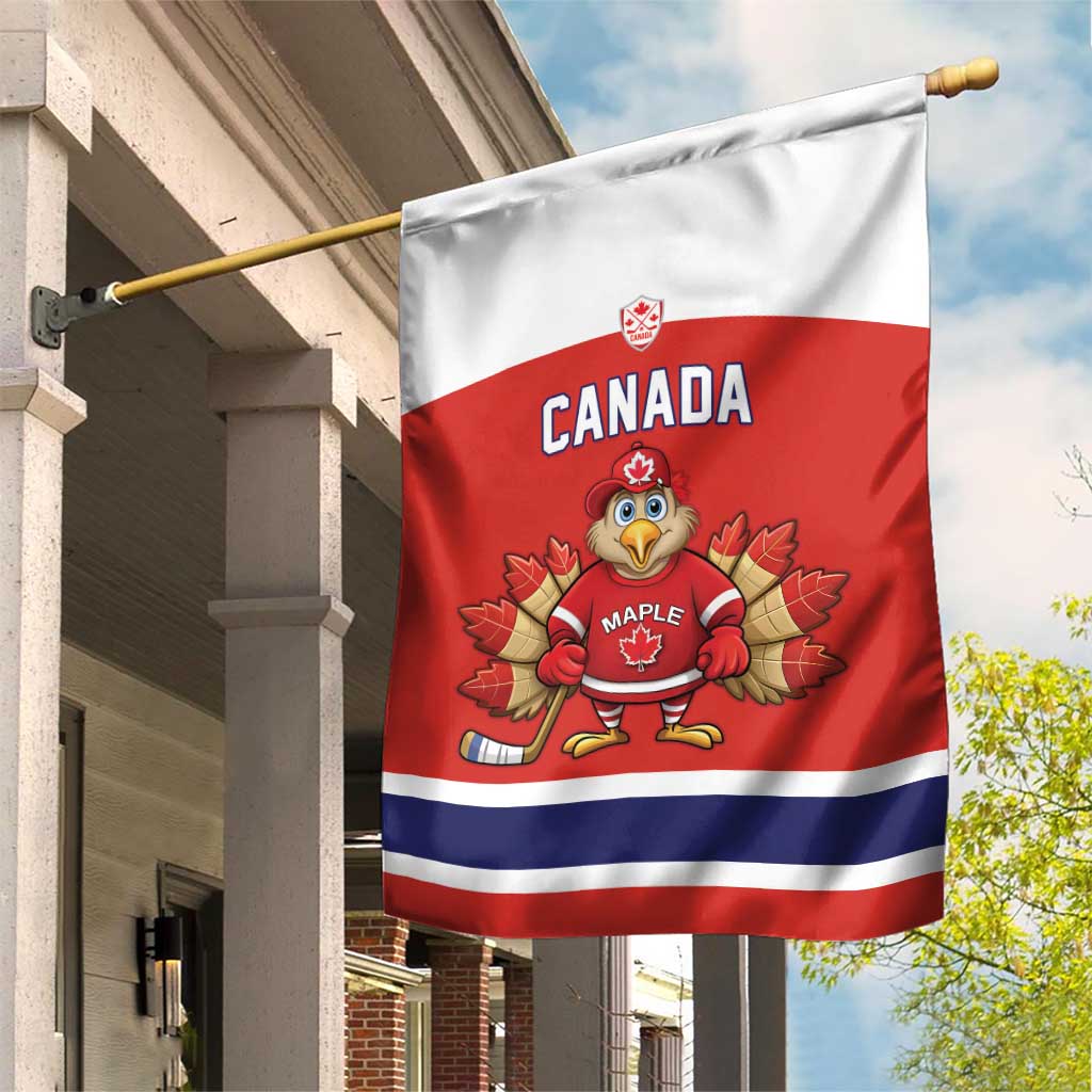 Canada Ice Hockey Garden Flag Maple Leaf Turkey Mascot