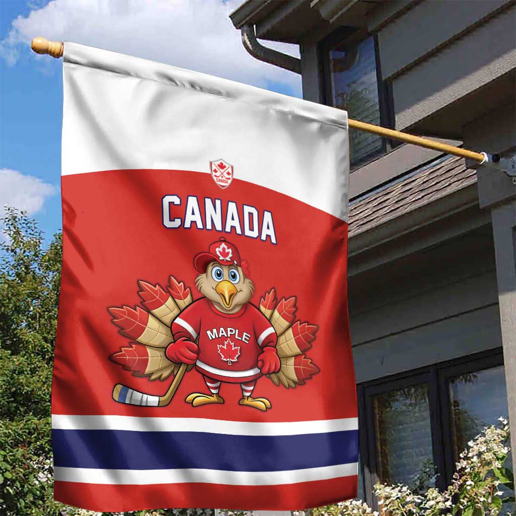 Canada Ice Hockey Garden Flag Maple Leaf Turkey Mascot
