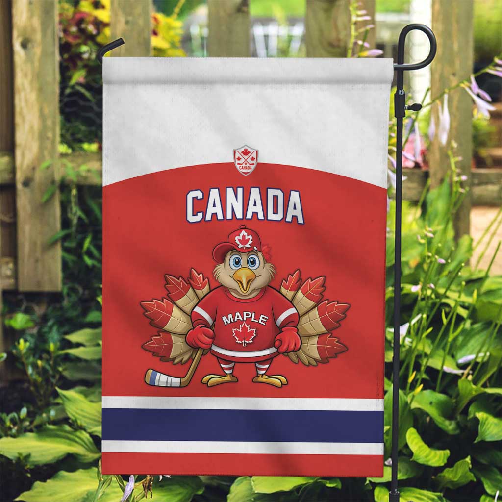 Canada Ice Hockey Garden Flag Maple Leaf Turkey Mascot