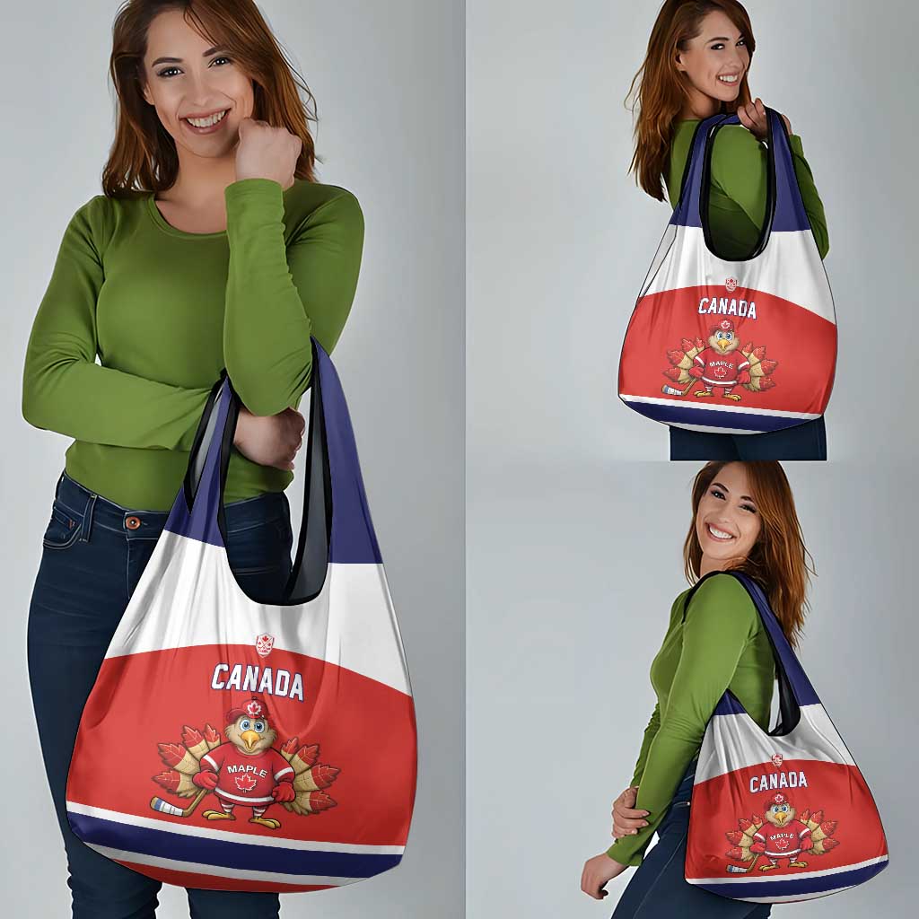Canada Ice Hockey Grocery Bag Maple Leaf Turkey Mascot