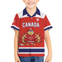 Canada Ice Hockey Custom Hawaiian Shirt Maple Leaf Turkey Mascot