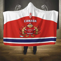 Canada Ice Hockey Hooded Blanket Maple Leaf Turkey Mascot