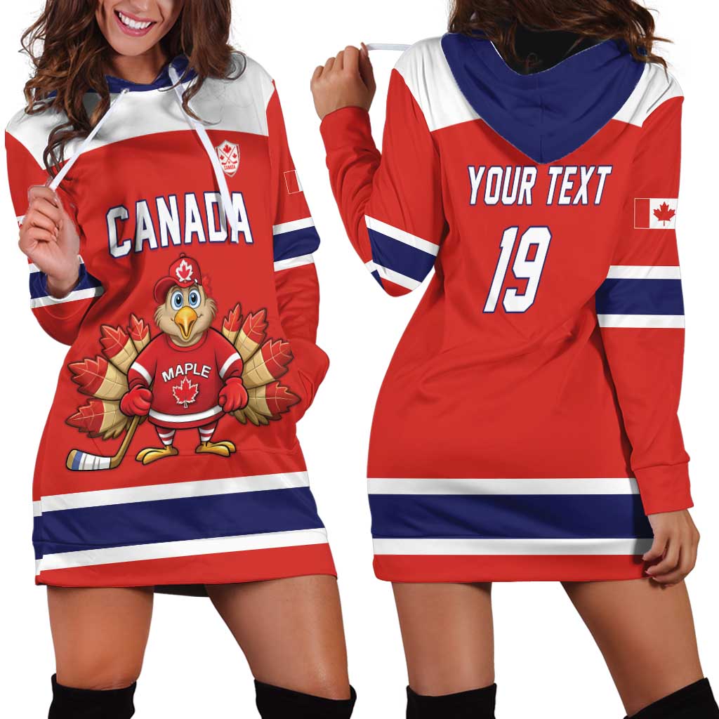 Canada Ice Hockey Custom Hoodie Dress Maple Leaf Turkey Mascot