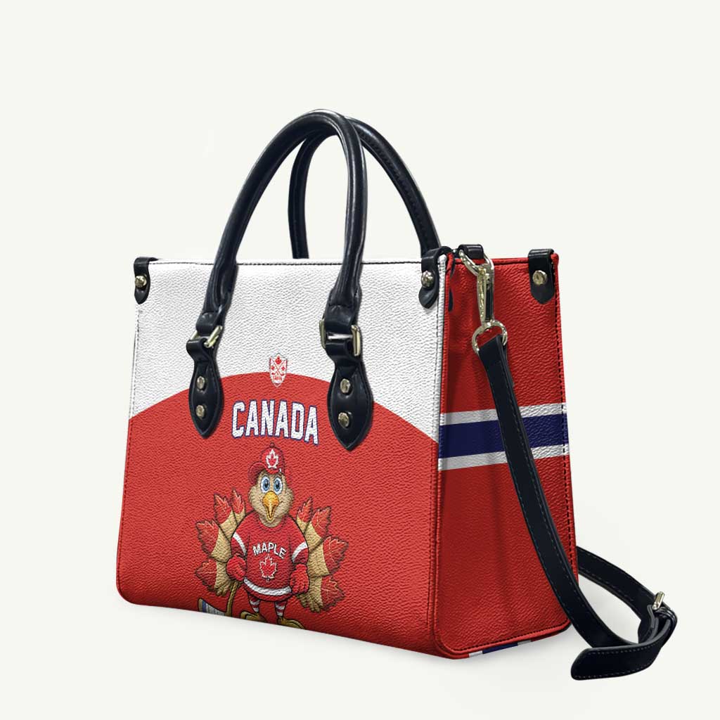 Canada Ice Hockey Leather Bag Maple Leaf Turkey Mascot