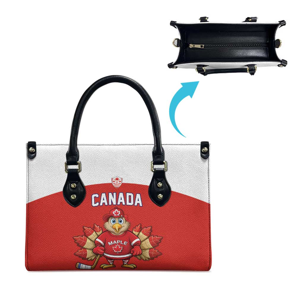 Canada Ice Hockey Leather Bag Maple Leaf Turkey Mascot