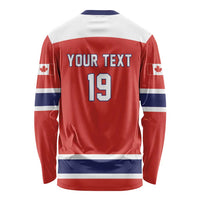 Canada Ice Hockey Custom Long Sleeve Shirt Maple Leaf Turkey Mascot