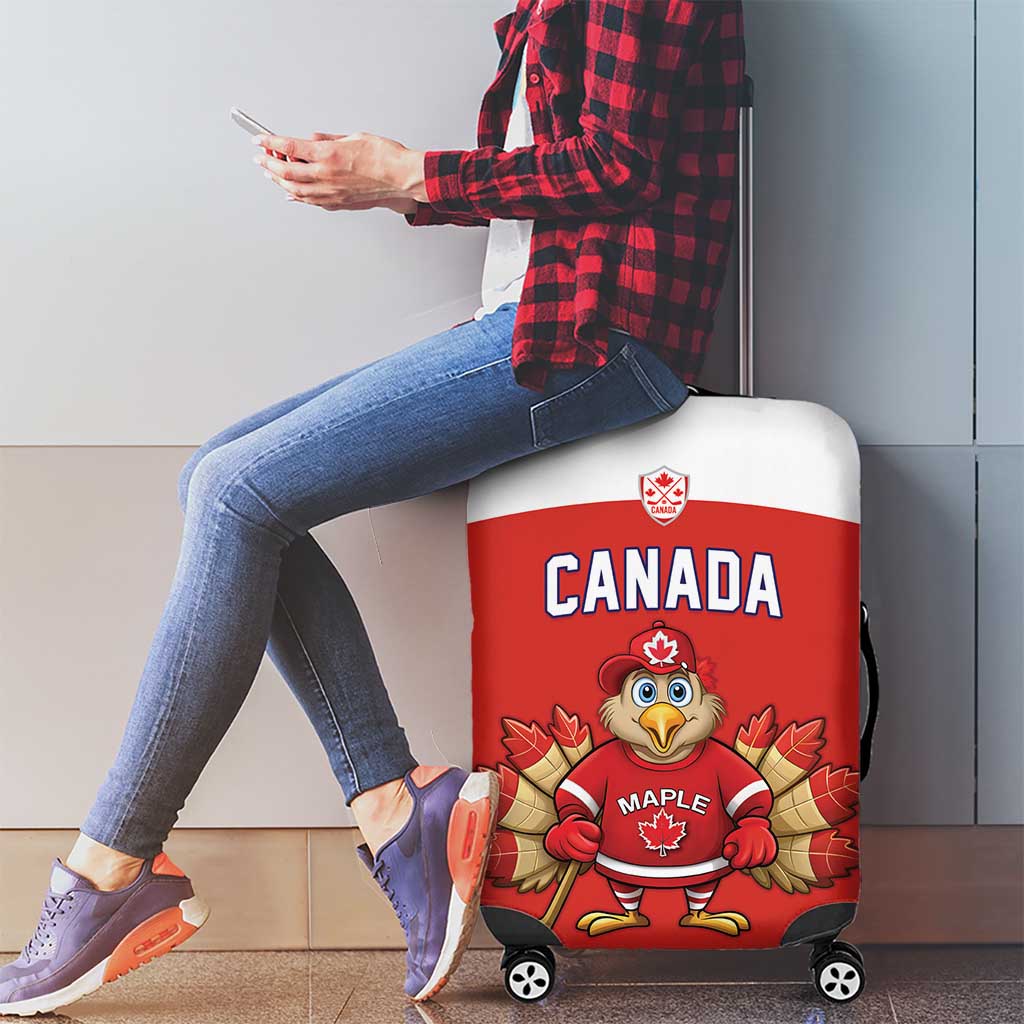 Canada Ice Hockey Luggage Cover Maple Leaf Turkey Mascot