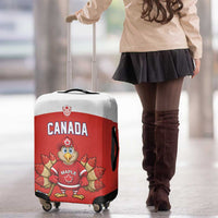 Canada Ice Hockey Luggage Cover Maple Leaf Turkey Mascot