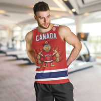 Canada Ice Hockey Custom Men Tank Top Maple Leaf Turkey Mascot