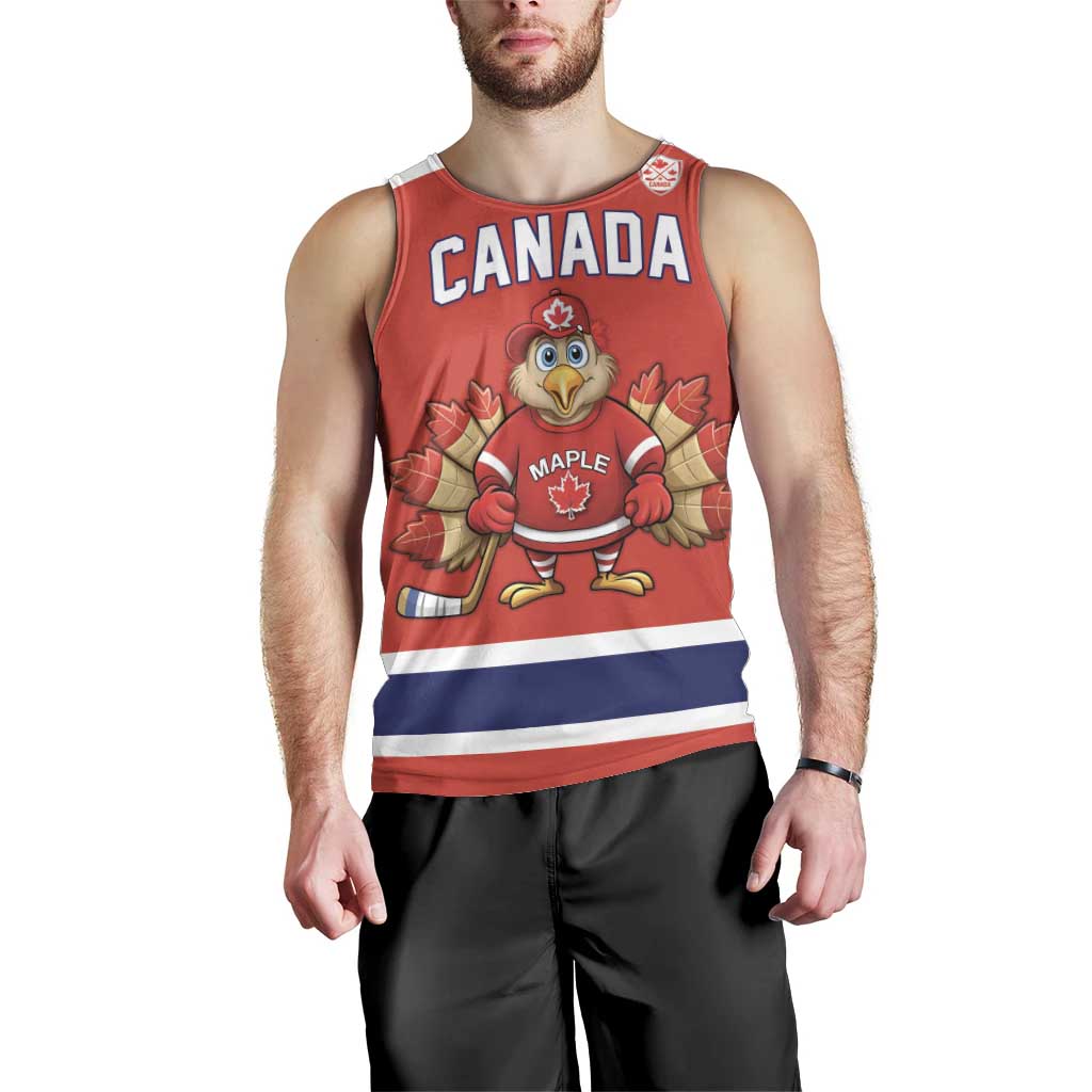 Canada Ice Hockey Custom Men Tank Top Maple Leaf Turkey Mascot