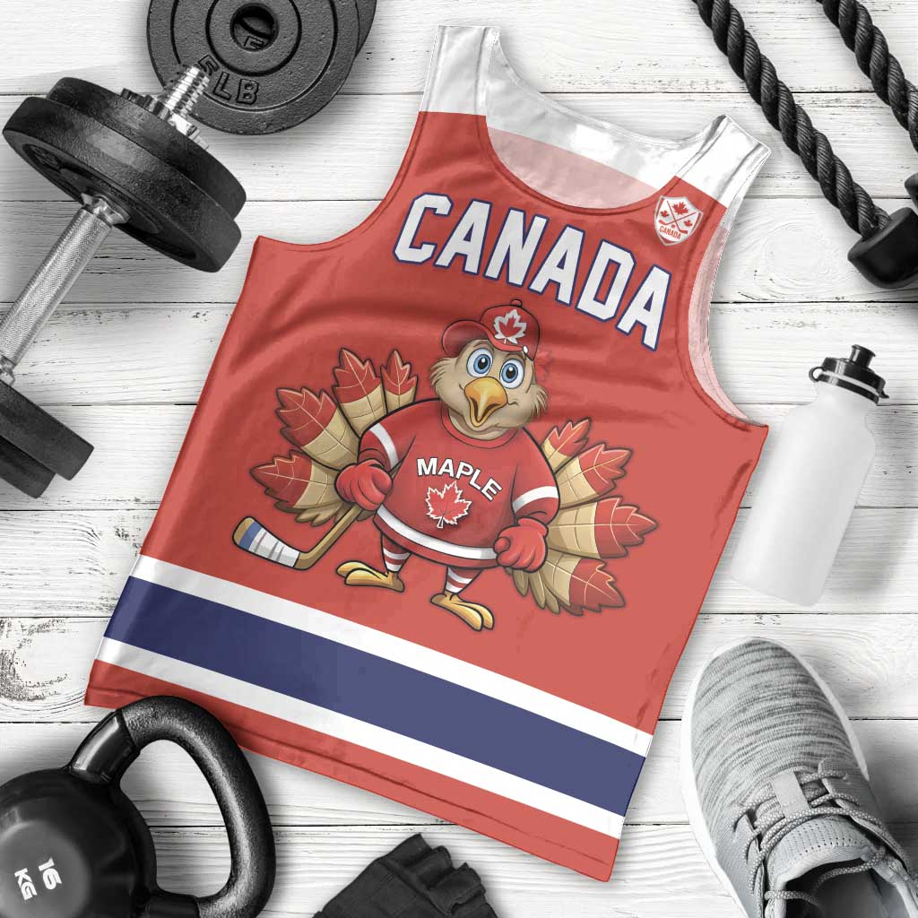 Canada Ice Hockey Custom Men Tank Top Maple Leaf Turkey Mascot