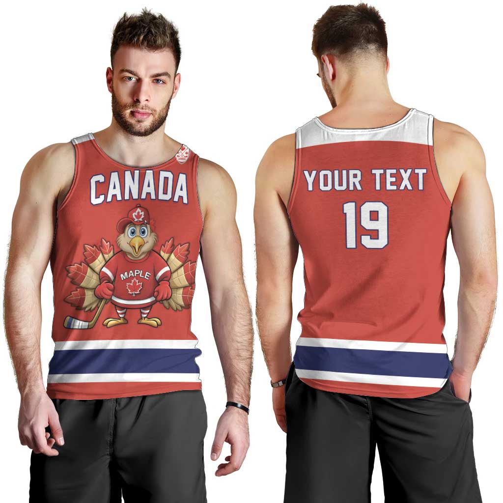 Canada Ice Hockey Custom Men Tank Top Maple Leaf Turkey Mascot