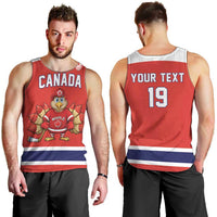 Canada Ice Hockey Custom Men Tank Top Maple Leaf Turkey Mascot