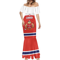 Canada Ice Hockey Custom Mermaid Dress Maple Leaf Turkey Mascot
