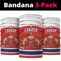 Canada Ice Hockey Neck Gaiter Maple Leaf Turkey Mascot