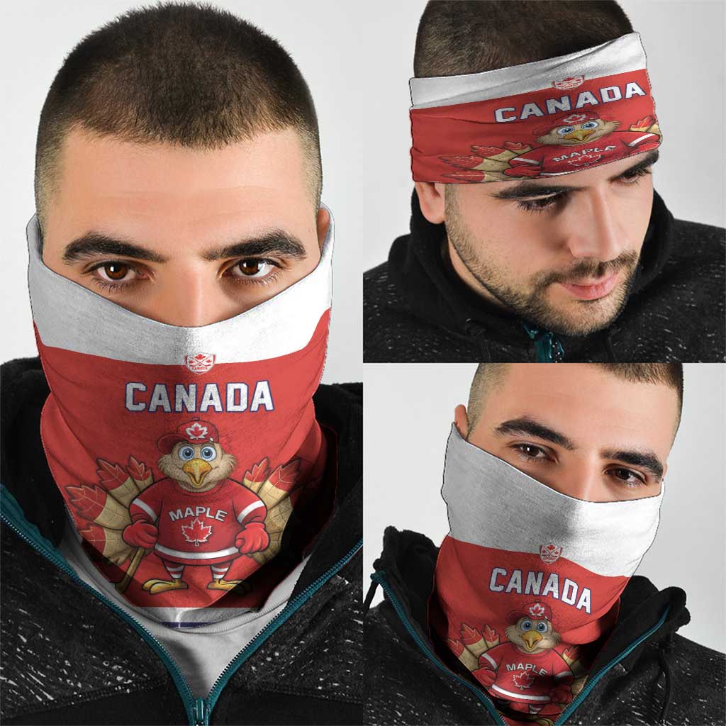 Canada Ice Hockey Neck Gaiter Maple Leaf Turkey Mascot