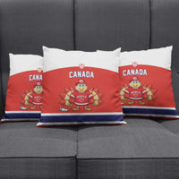 Canada Ice Hockey Pillow Cover Maple Leaf Turkey Mascot