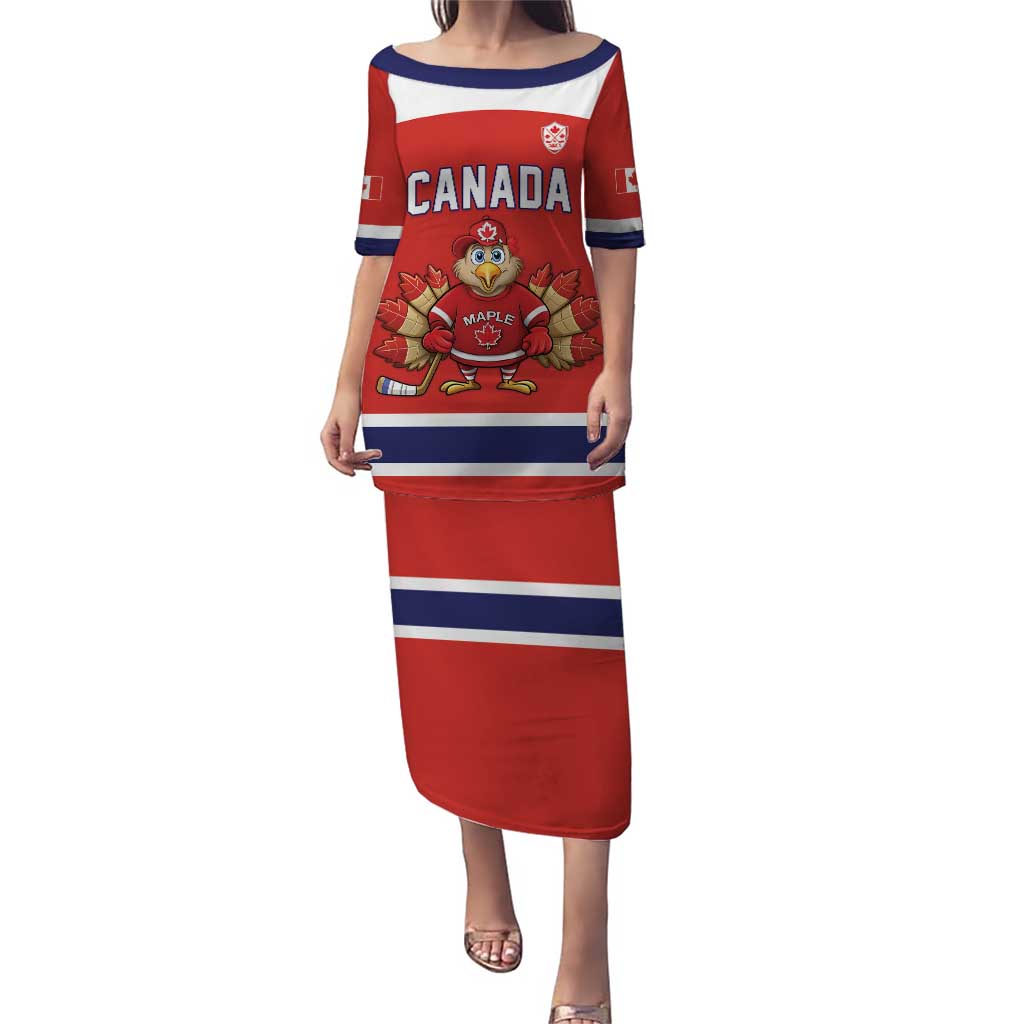 Canada Ice Hockey Custom Puletasi Maple Leaf Turkey Mascot