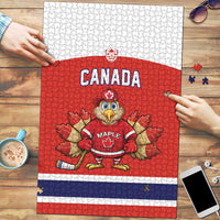 Canada Ice Hockey Puzzle Maple Leaf Turkey Mascot