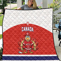 Canada Ice Hockey Quilt Maple Leaf Turkey Mascot