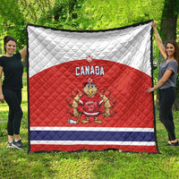 Canada Ice Hockey Quilt Maple Leaf Turkey Mascot