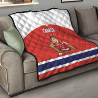 Canada Ice Hockey Quilt Maple Leaf Turkey Mascot