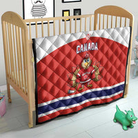 Canada Ice Hockey Quilt Maple Leaf Turkey Mascot