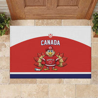 Canada Ice Hockey Rubber Doormat Maple Leaf Turkey Mascot