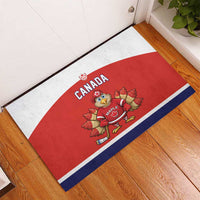 Canada Ice Hockey Rubber Doormat Maple Leaf Turkey Mascot