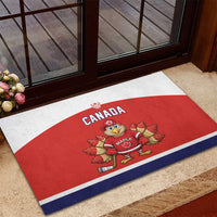 Canada Ice Hockey Rubber Doormat Maple Leaf Turkey Mascot