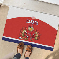 Canada Ice Hockey Rubber Doormat Maple Leaf Turkey Mascot