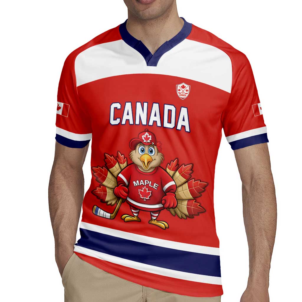 Canada Ice Hockey Custom Rugby Jersey Maple Leaf Turkey Mascot