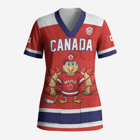 Canada Ice Hockey Custom Scrub Top Maple Leaf Turkey Mascot