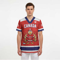 Canada Ice Hockey Custom Scrub Top Maple Leaf Turkey Mascot