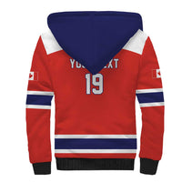Canada Ice Hockey Custom Sherpa Hoodie Maple Leaf Turkey Mascot