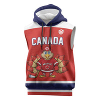 Canada Ice Hockey Custom Sleeveless Hoodie Maple Leaf Turkey Mascot