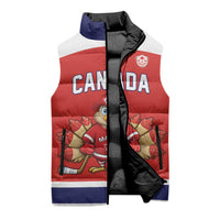 Canada Ice Hockey Custom Sleeveless Puffer Jacket Maple Leaf Turkey Mascot