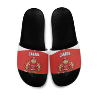 Canada Ice Hockey Slide Sandals Maple Leaf Turkey Mascot