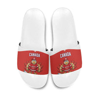 Canada Ice Hockey Slide Sandals Maple Leaf Turkey Mascot