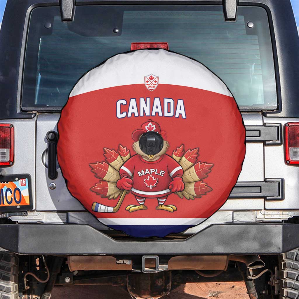 Canada Ice Hockey Spare Tire Cover Maple Leaf Turkey Mascot