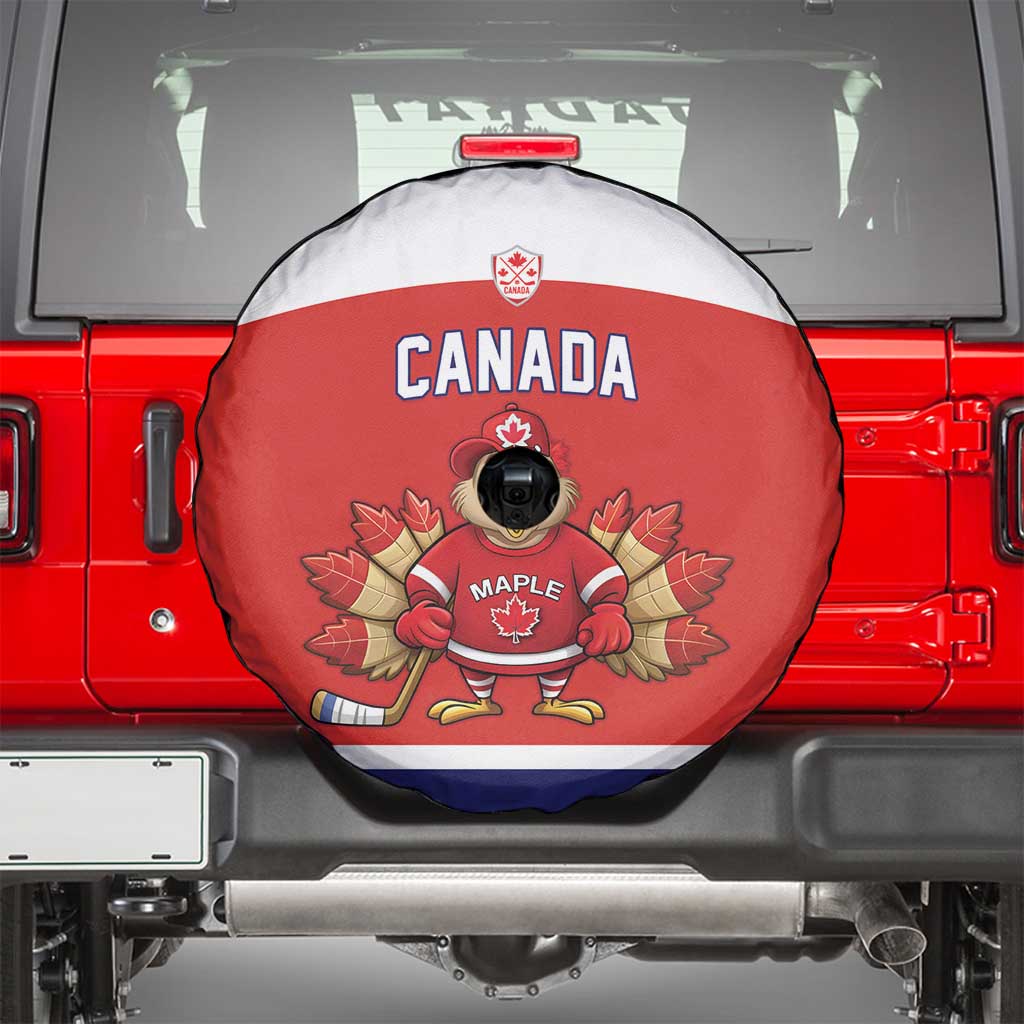 Canada Ice Hockey Spare Tire Cover Maple Leaf Turkey Mascot