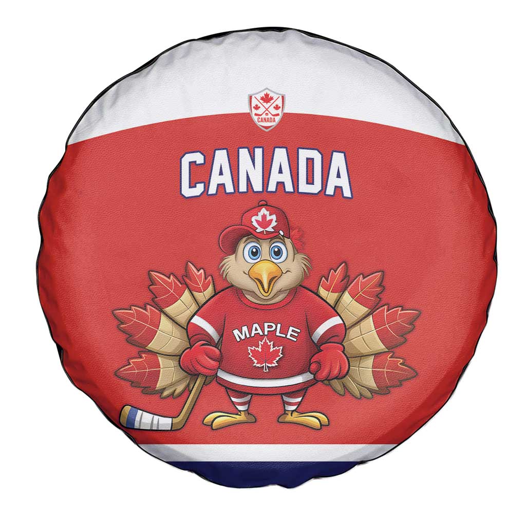 Canada Ice Hockey Spare Tire Cover Maple Leaf Turkey Mascot