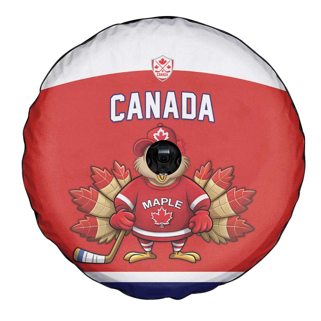 Canada Ice Hockey Spare Tire Cover Maple Leaf Turkey Mascot