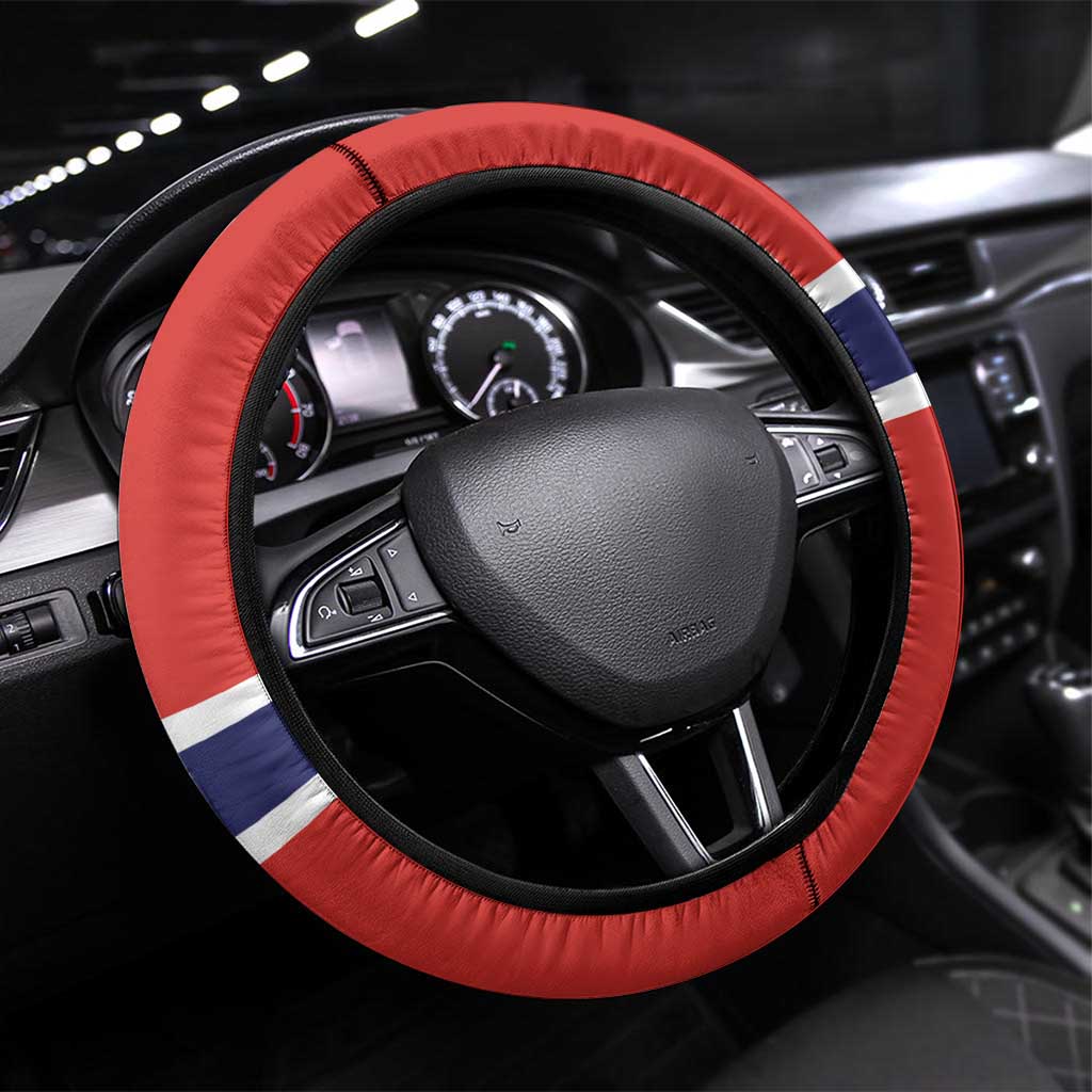 Canada Ice Hockey Steering Wheel Cover Maple Leaf Turkey Mascot