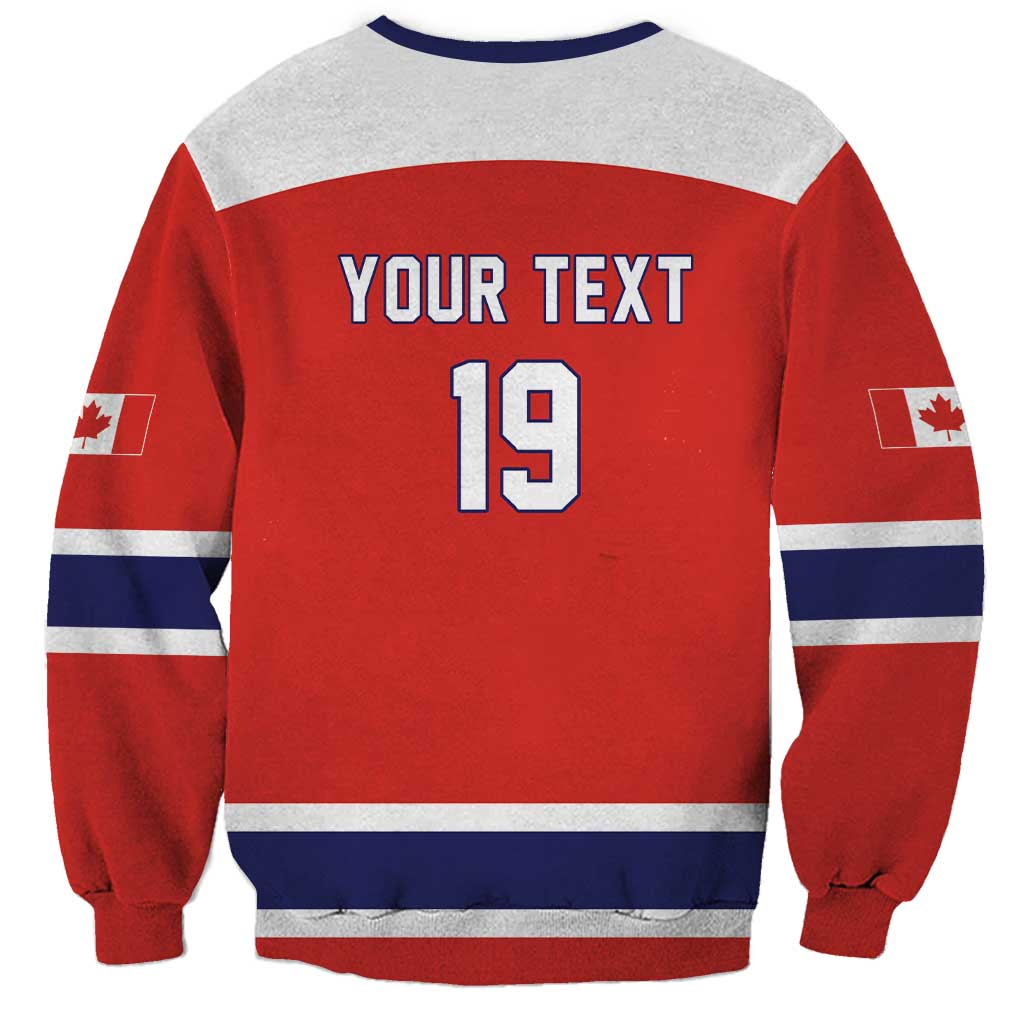 Canada Ice Hockey Custom Sweatshirt Maple Leaf Turkey Mascot