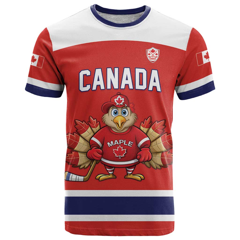 Canada Ice Hockey Custom T Shirt Maple Leaf Turkey Mascot